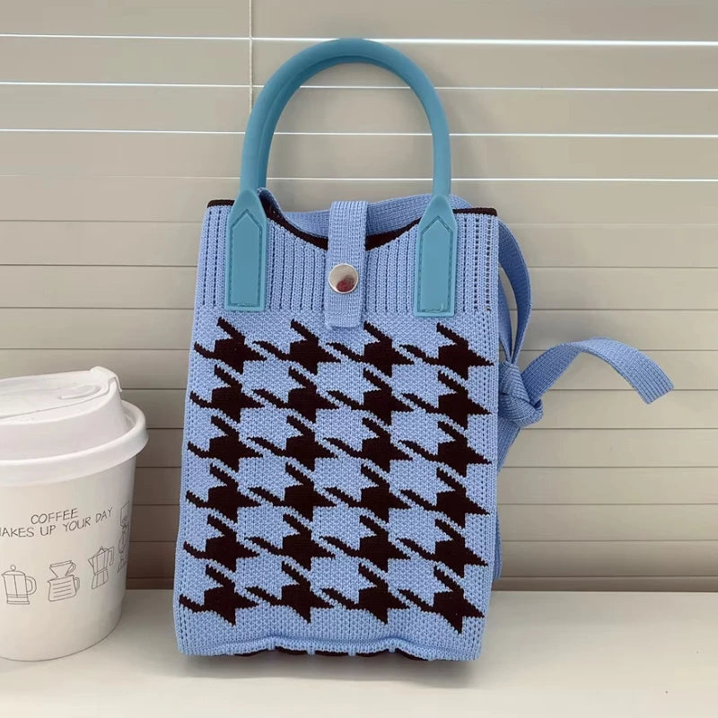 Heart Knit Mini Handbag – Cute Women's Shoulder & Crossbody Bag