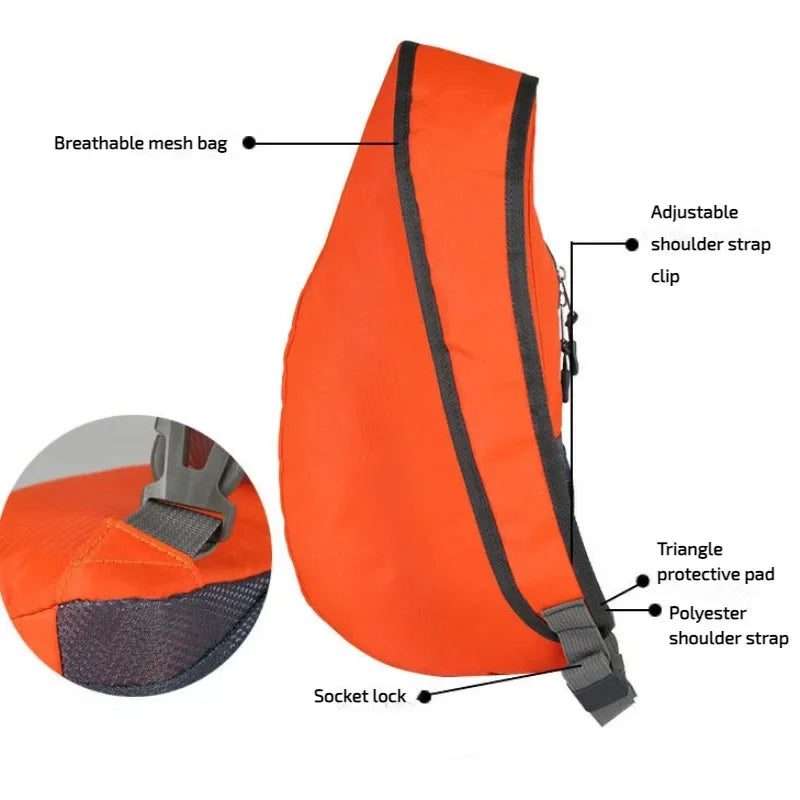 Waterproof Sling Bag – Foldable Crossbody Chest Pack for Hiking & Travel