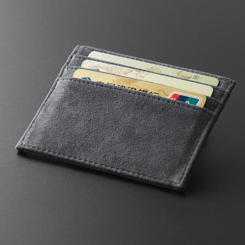 Hand-Woven Genuine Leather Card Holder Wallet for Men