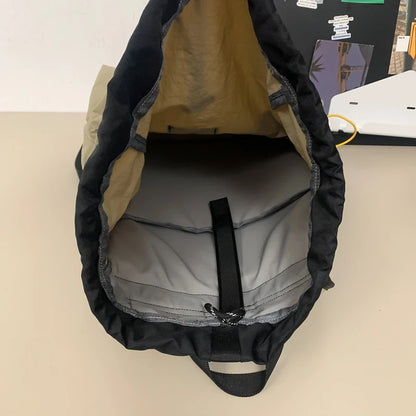 Lightweight Drawstring Backpack – Large Capacity Nylon Travel Bag