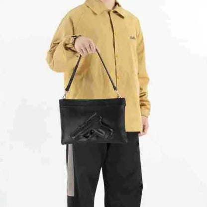 Leather Crossbody Clutch Bag for Women – Edgy Shoulder Purse