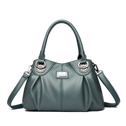 Soft Leather Crossbody Tote Bag – Women's Luxury 3-Layer Handbag