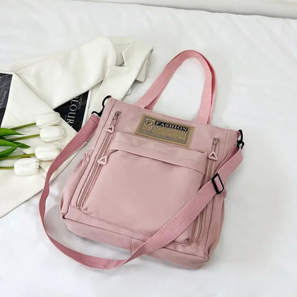 Nylon Shoulder Bag for Women – Multi-Pocket Tote & Crossbody