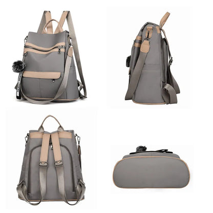 Anti-Theft Backpack for Women Waterproof Oxford School Travel Bag