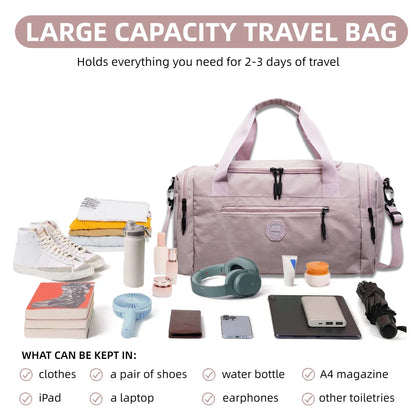 Weekender Overnight Bag with Shoe Compartment & Gym Tote