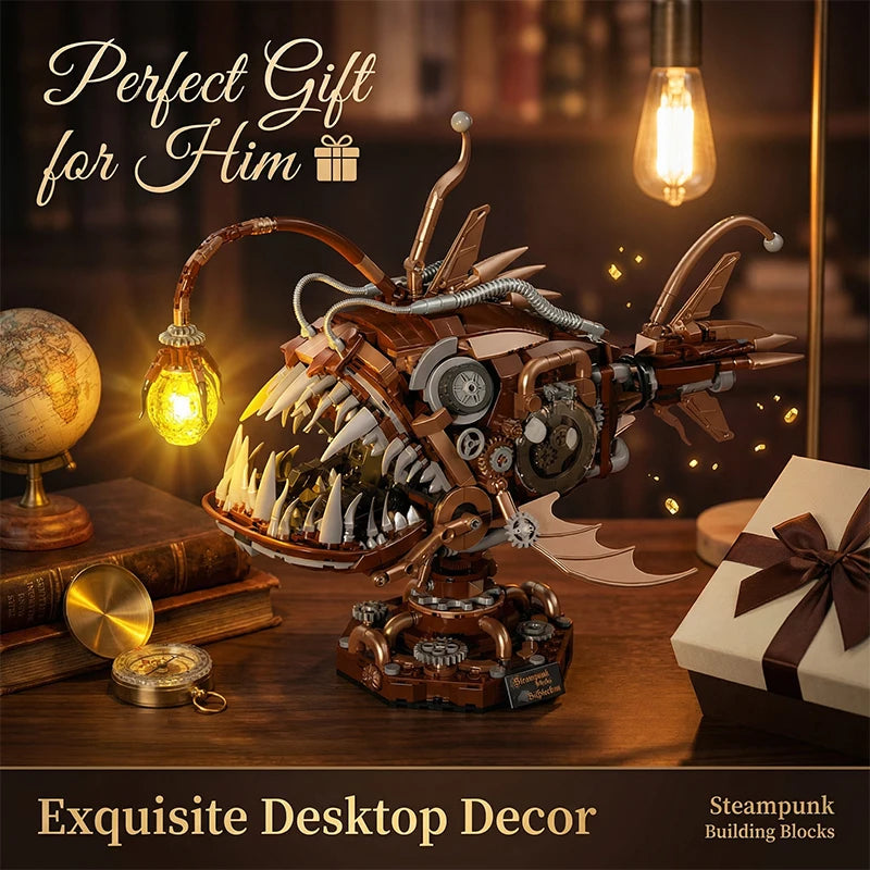Steampunk Anglerfish MOC Building Blocks Set – 1236 Pcs