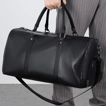 Leather Duffle Bag for Men – Large Capacity Travel Weekender