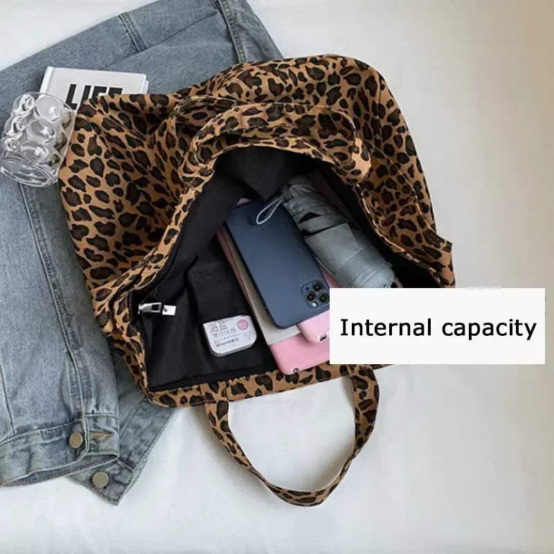 Leopard Print Crossbody Bag – Large Women's Shoulder Shopper