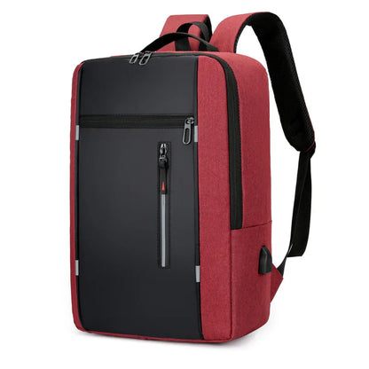 Waterproof Laptop Backpack – 15.6" USB Charging Business Travel Bag