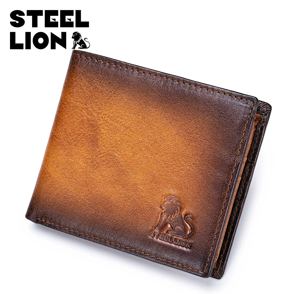 RFID Blocking Genuine Leather Bifold Wallet for Men