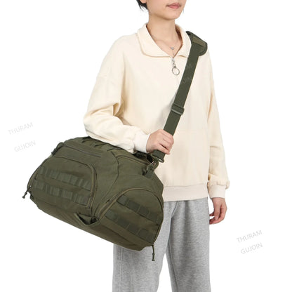 3-in-1 Gym Backpack with Shoe Compartment – 35L Tactical Duffel