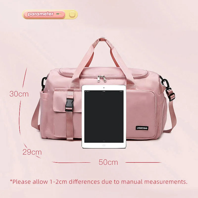 Women's Gym Duffel Bag – Wet Dry Separation Travel & Sports Bag