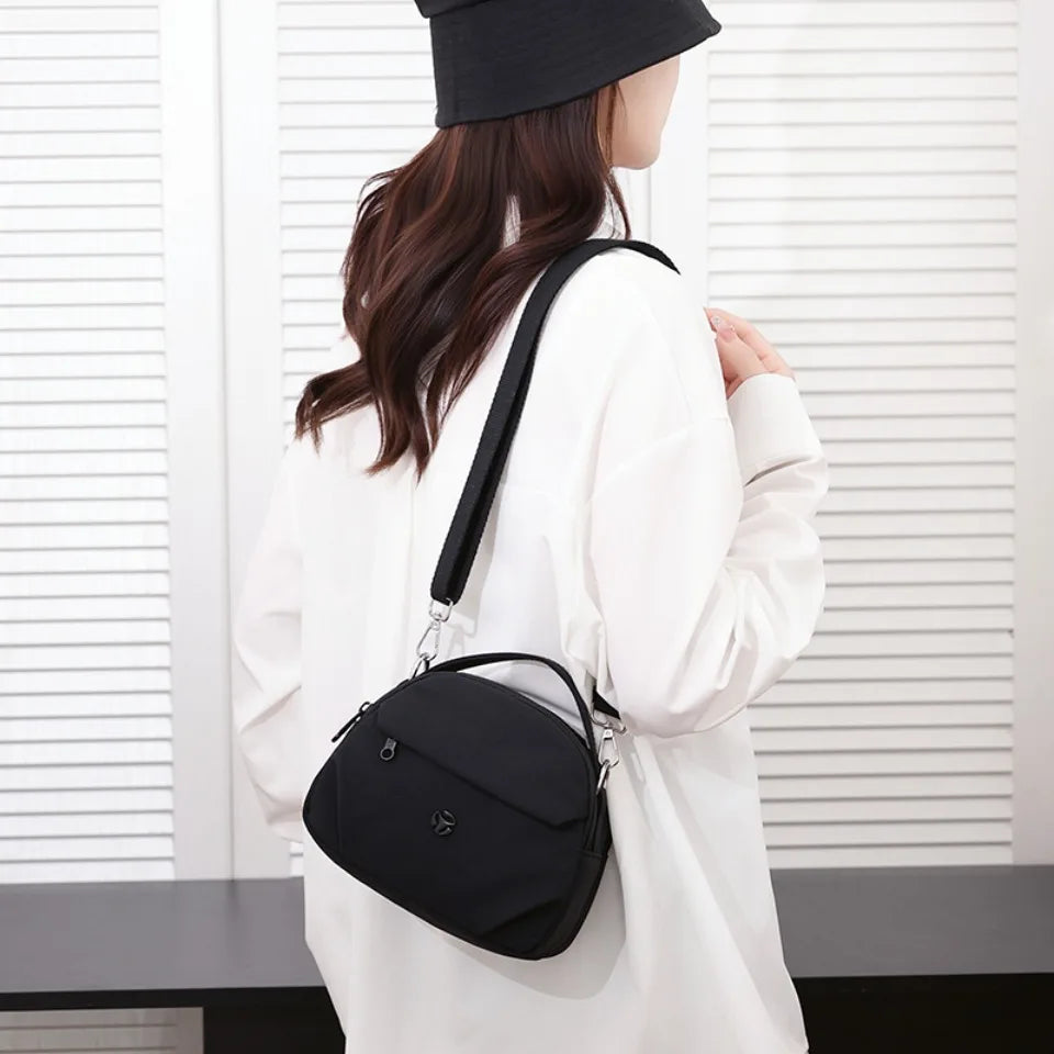 Women's Nylon Crossbody Tote Bag – Waterproof Travel Handbag