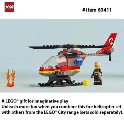 LEGO City 60411 Fire Rescue Helicopter Building Toy for Kids