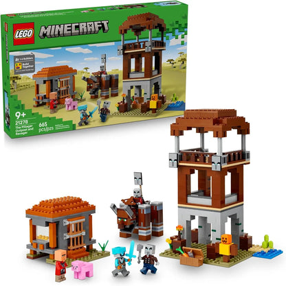 LEGO Minecraft 21278 The Pillager Outpost and Ravager – 665 Pieces, Ages 9+