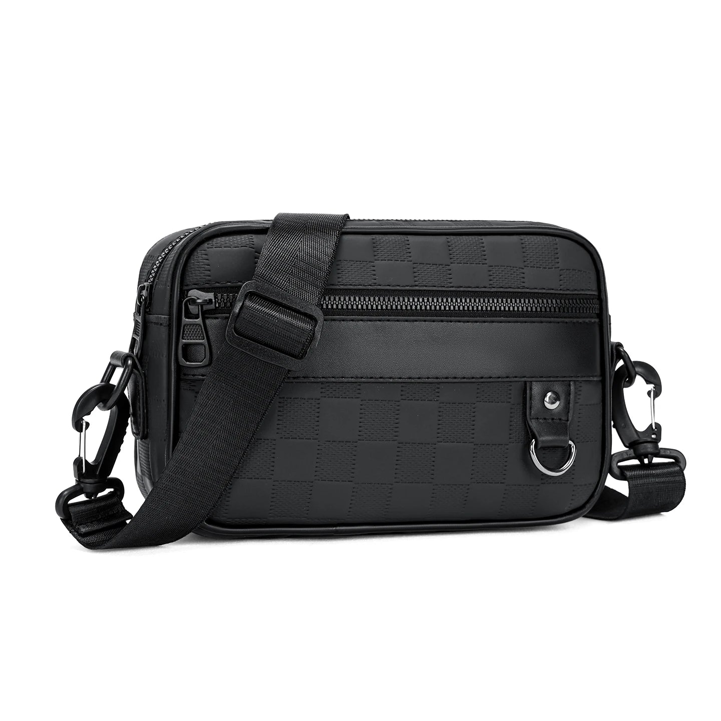 Men's PU Leather Crossbody Bag – Business Shoulder Bag for Work & Travel