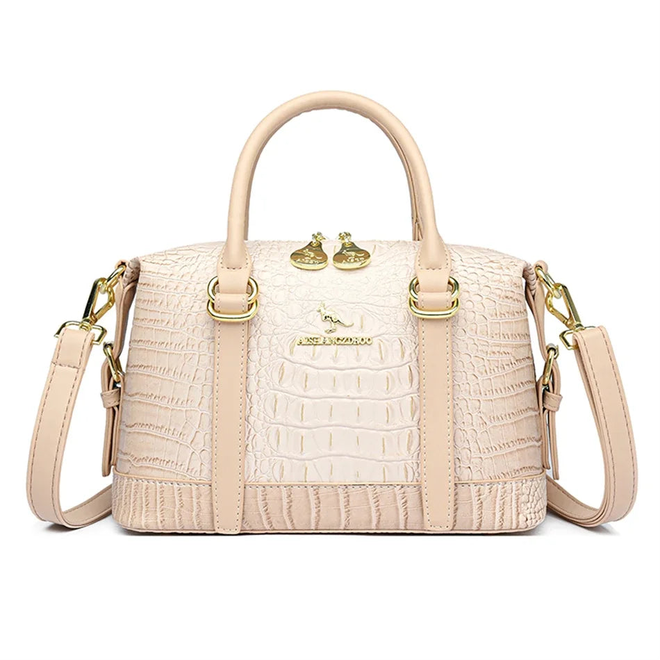 Crocodile Pattern Tote Bag for Women – Luxury Handbag & Crossbody