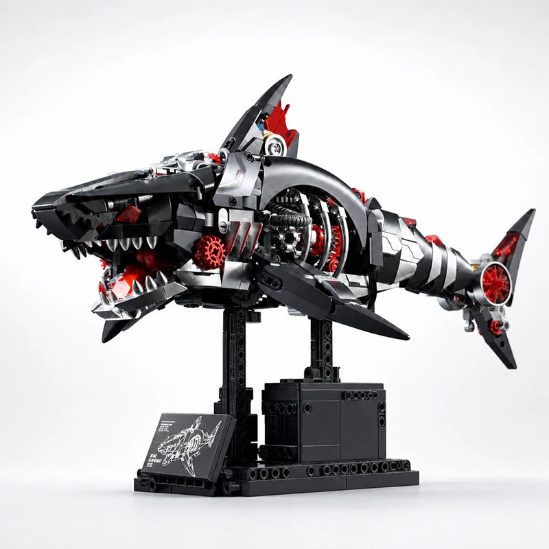 Mechanical Shark Building Blocks Set – MOC Technical Brick Model