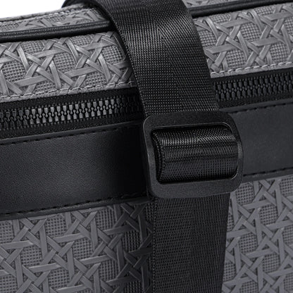 Men's PU Leather Crossbody Bag – Business Shoulder Bag for Work & Travel