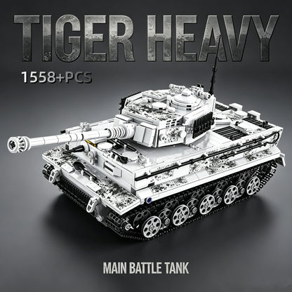 Tiger I Heavy Tank Building Set – WWII Military Brick Model