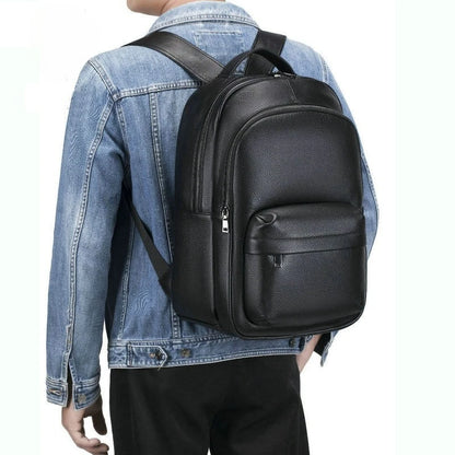 Genuine Leather Men's Backpack – Luxury Business Laptop Bag