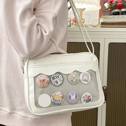 Harajuku Ita Bag for Women – Transparent PU Crossbody Bag
