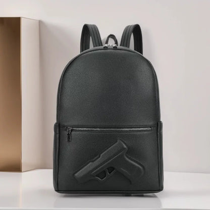 Genuine Cowhide Leather Backpack for Men – Large 15" Laptop Travel Bag