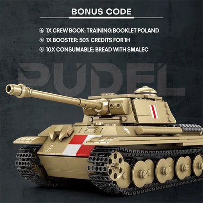 WW2 Tank Building Blocks Set – 1:23 Scale Military Model Kit