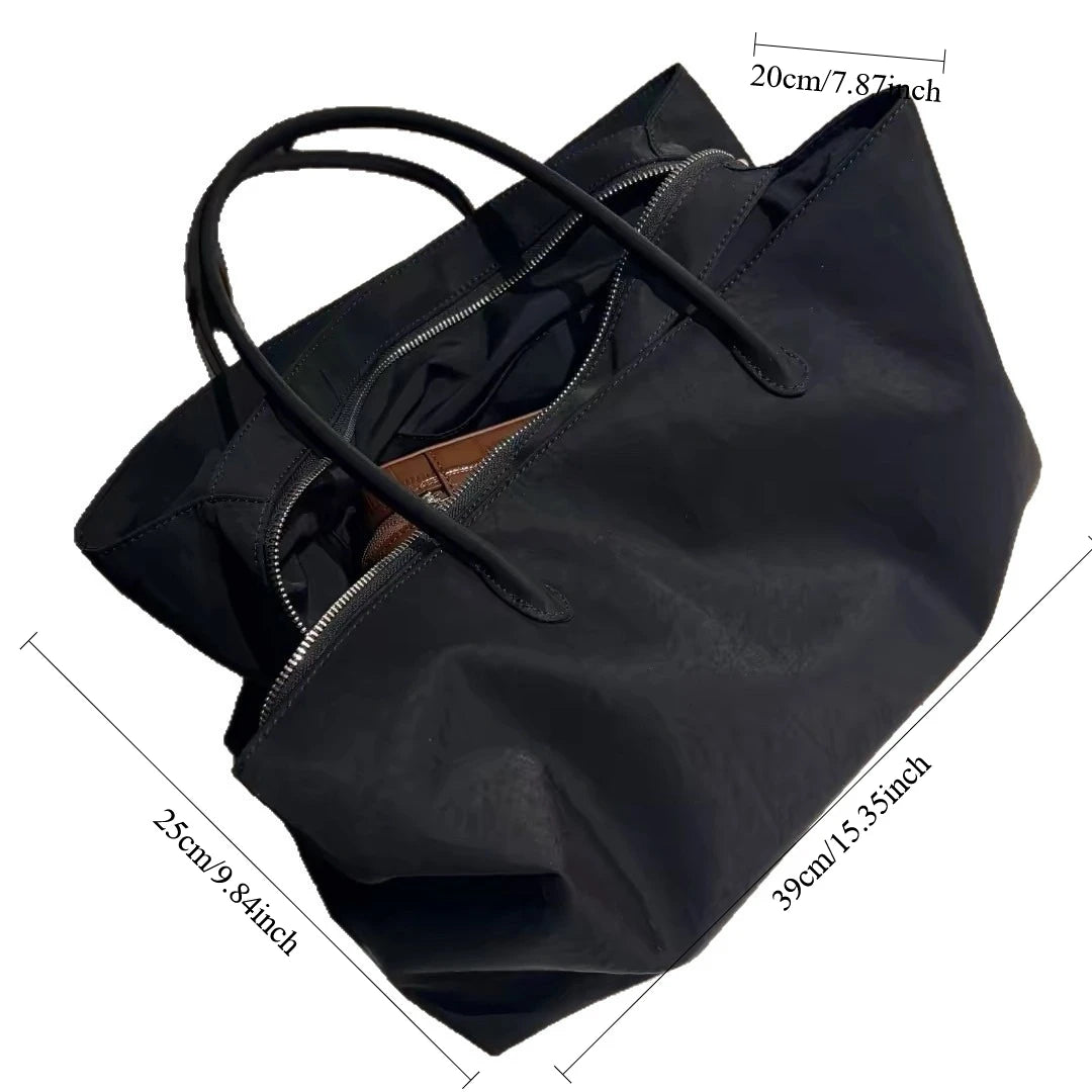 Women's Waterproof Nylon Tote Bag – Large Laptop Commuter Bag