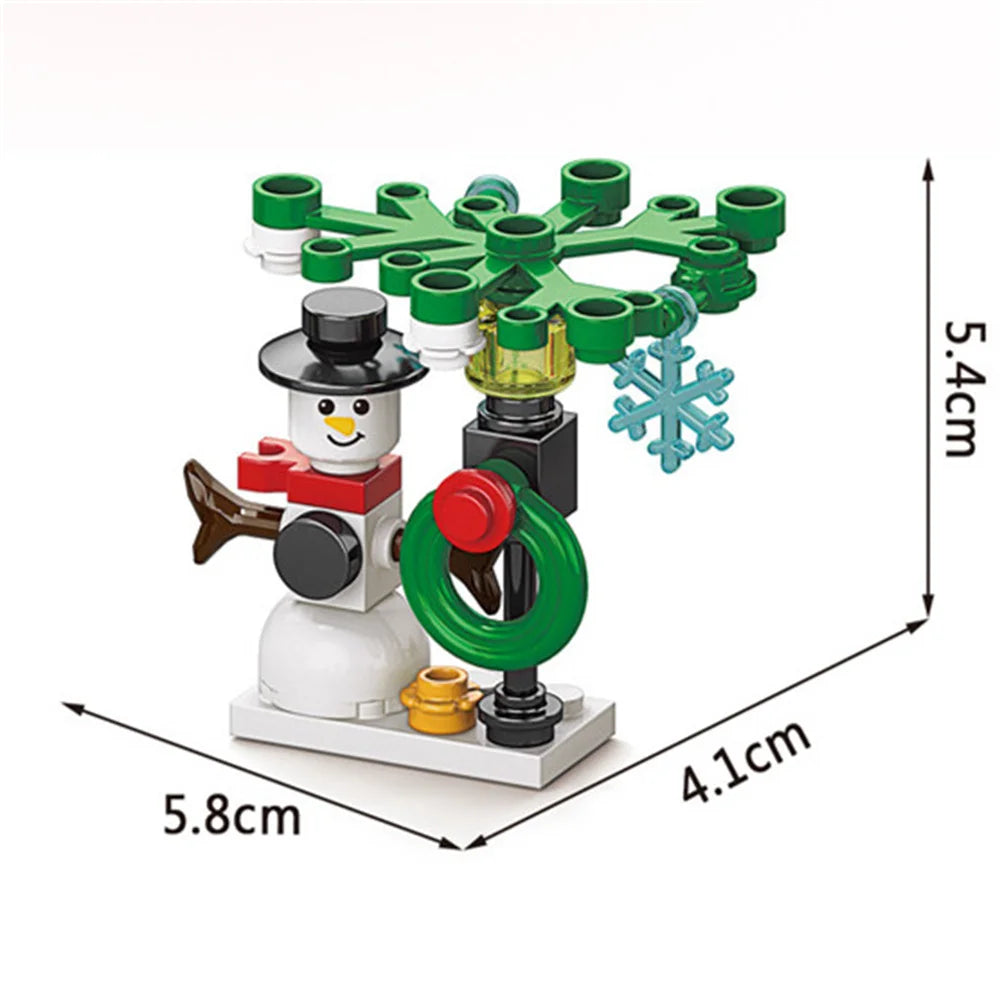 Christmas Building Blocks Set 10-in-1 – Santa, Reindeer & Holiday Figures