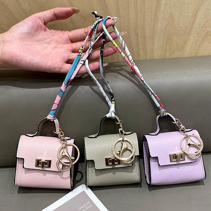Mini Coin Purse Keychain – Luxury Leather Bag Charm Wallet