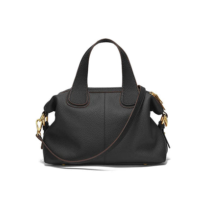 Genuine Cowhide Leather Crossbody Bag – Large Capacity Retro Handbag for Women