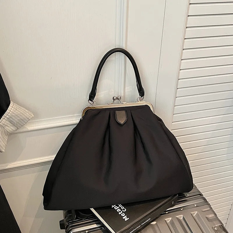 Pleated Cloud Shoulder Bag – Large Capacity Shell Bag for Women