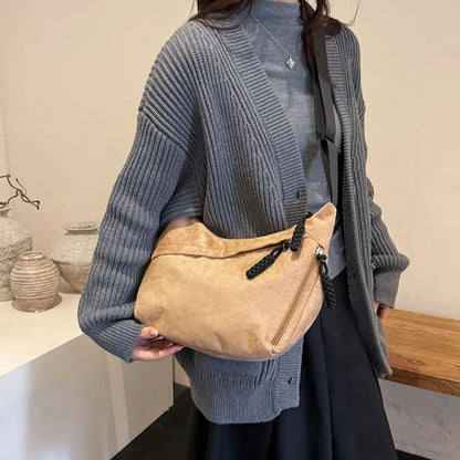 Retro Hobo Bag for Women – Large Capacity Soft Shoulder Handbag