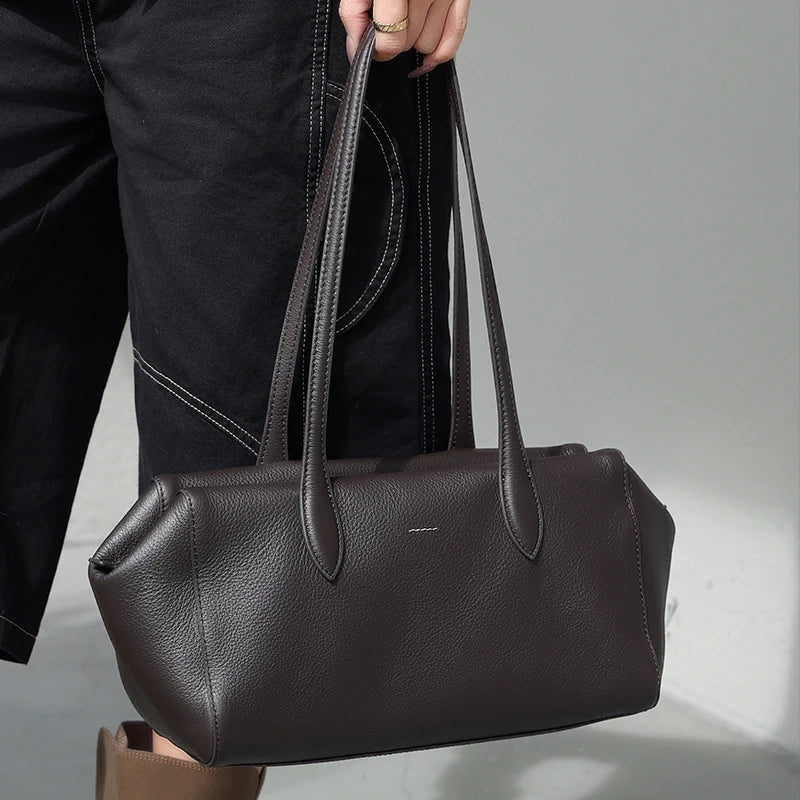 Genuine Leather Underarm Bag – Women's Top Grain Shoulder Bag
