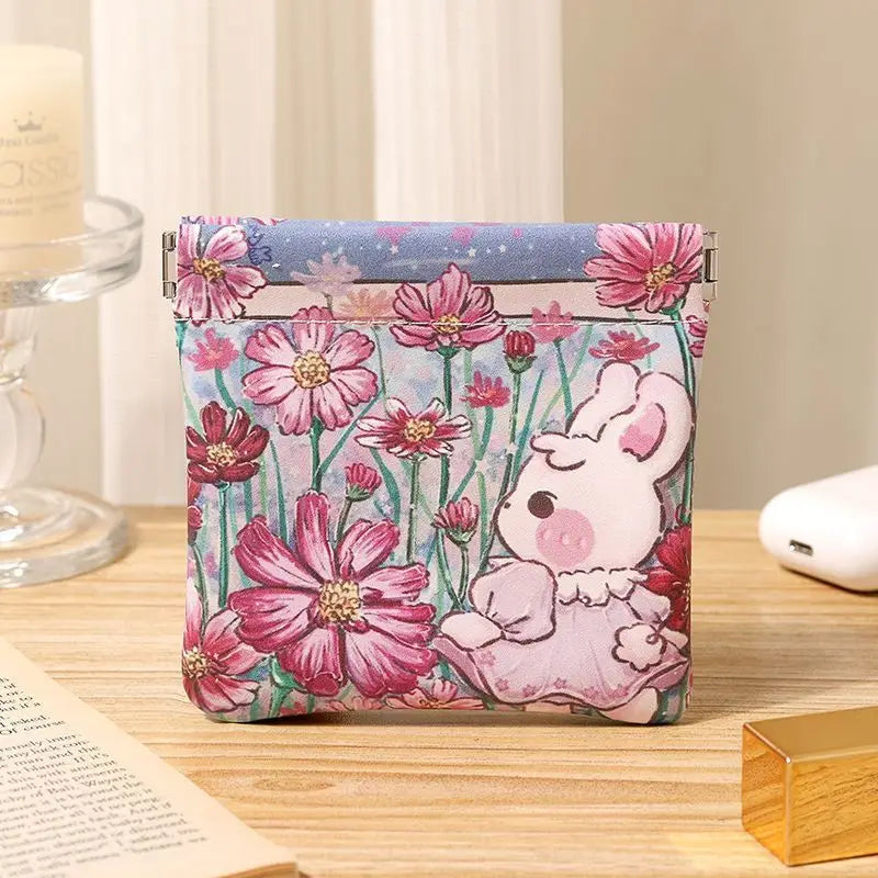 Mini Cosmetic Bag – Cute Print Portable Lipstick & Jewelry Pouch