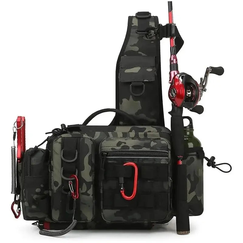 Fishing Tackle Sling Bag – Tactical Gear Storage Backpack