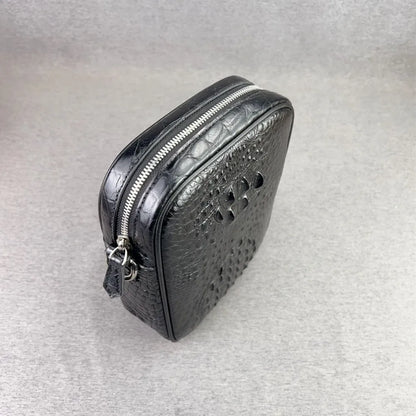 Genuine Crocodile Leather Crossbody Bag for Men
