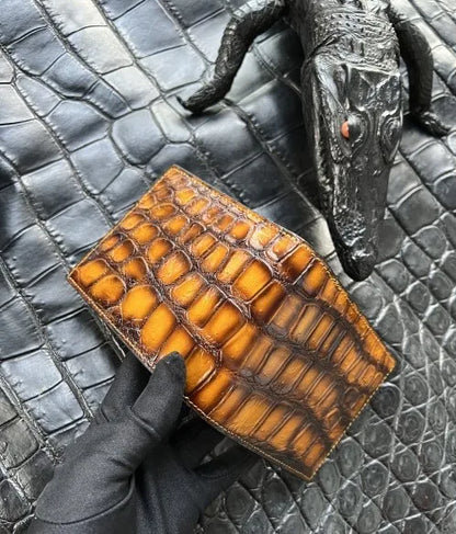 Crocodile Leather Men's Wallet – Luxury Card Holder Money Bag