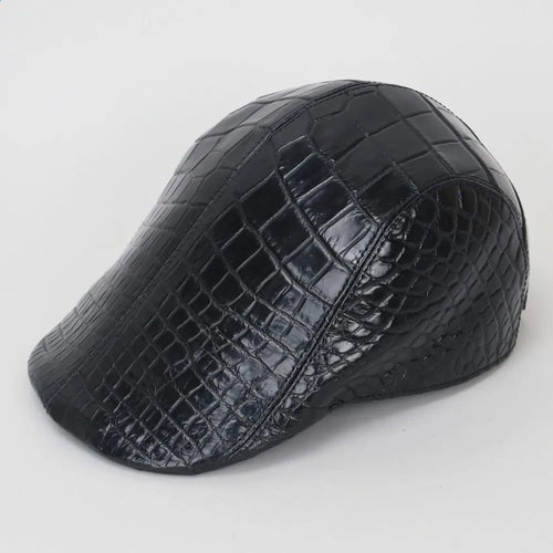 Men's Genuine Crocodile Leather Beret Cap – Luxury Hat
