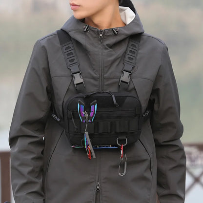 Tactical Chest Rig Bag – MOLLE Vest Front Pouch Daypack