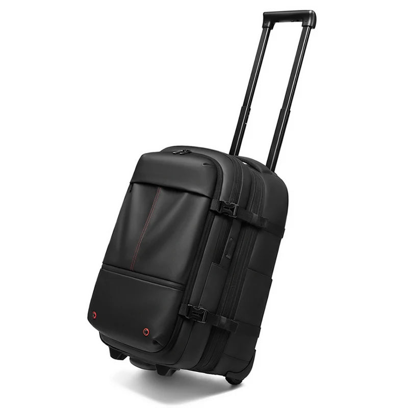 Wheeled Travel Backpack – Vacuum Compression Trolley Bag for Business