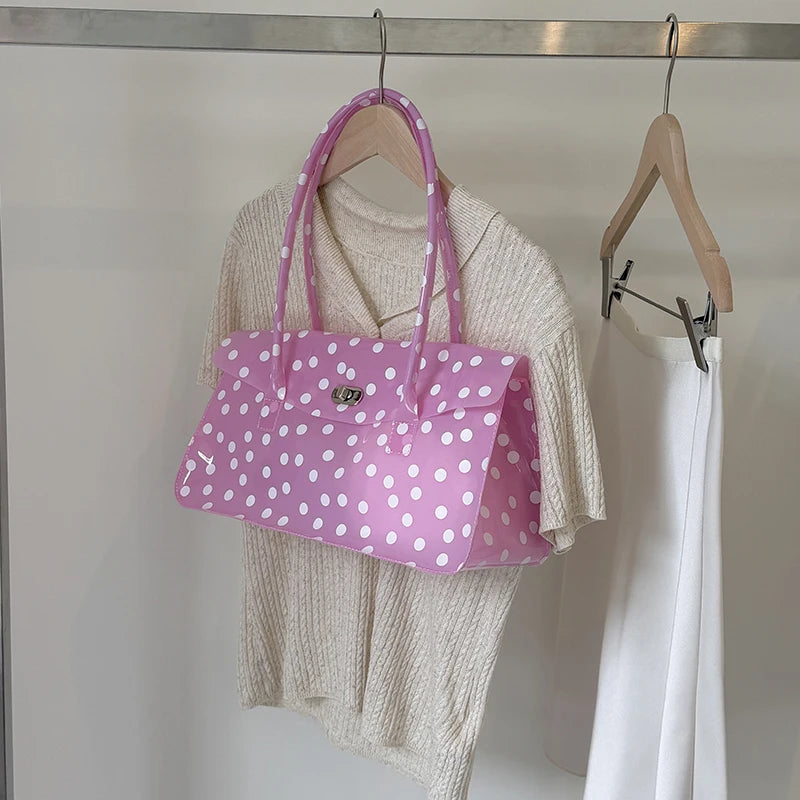 Transparent Pvc Dot Women Handbags Designer Swee Tjelly Bag Lovely Summer Cute Flap Square Bags