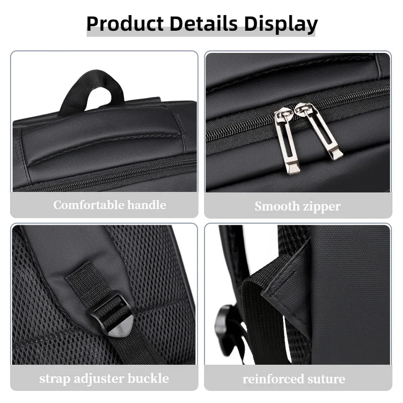 Men's Business Backpack Large Capacity Multi-Compartment