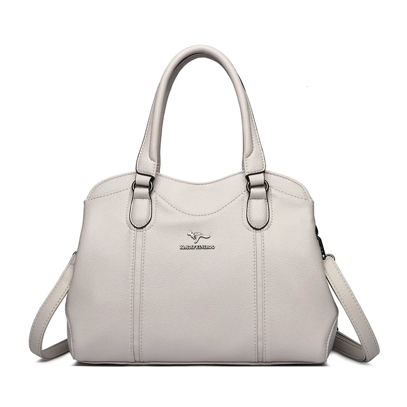 Soft Leather Tote Bag for Women – Luxury Shoulder & Crossbody Handbag