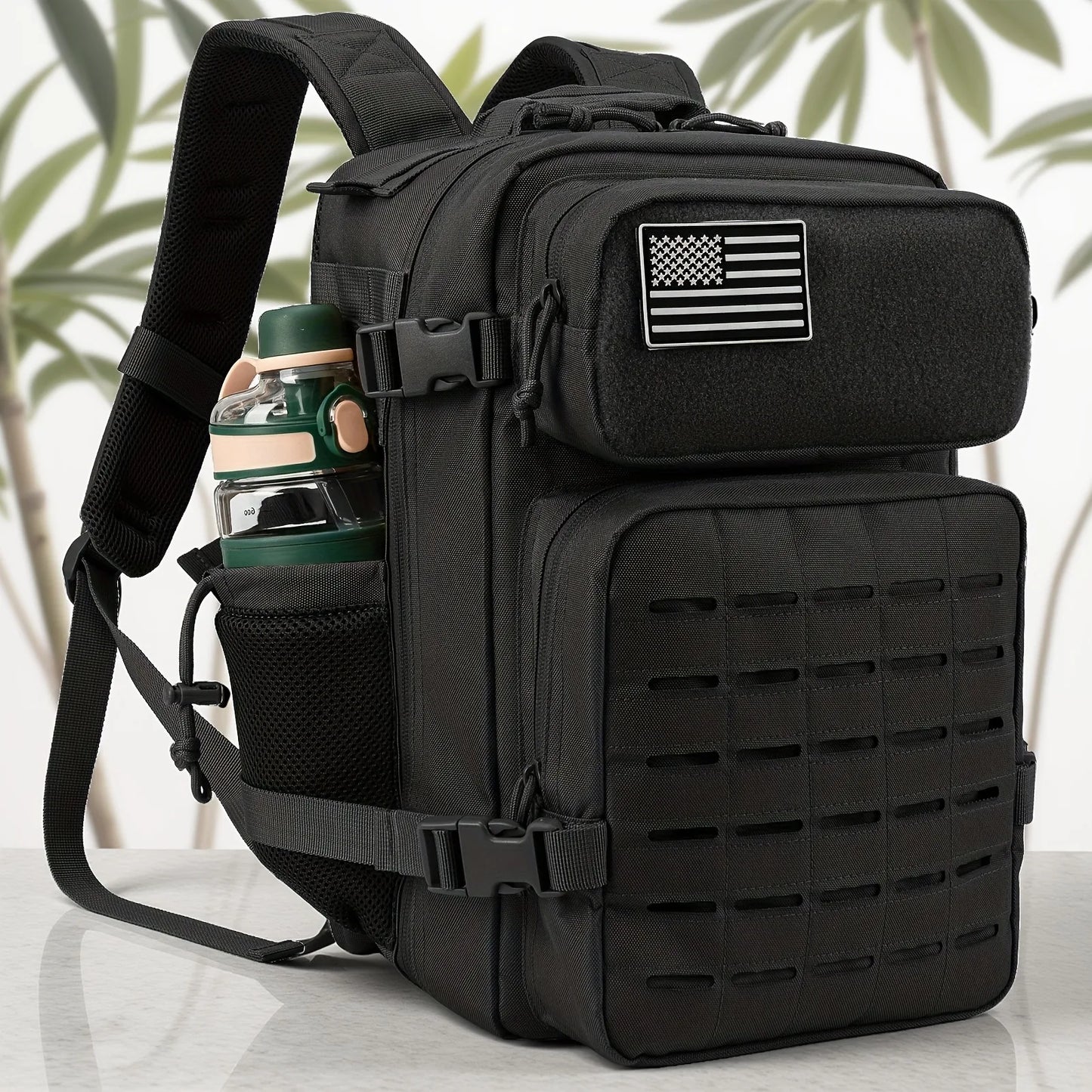 25L Tactical Backpack with Dual Cup Holders – MOLLE Hiking & Fitness Bag for Men & Women