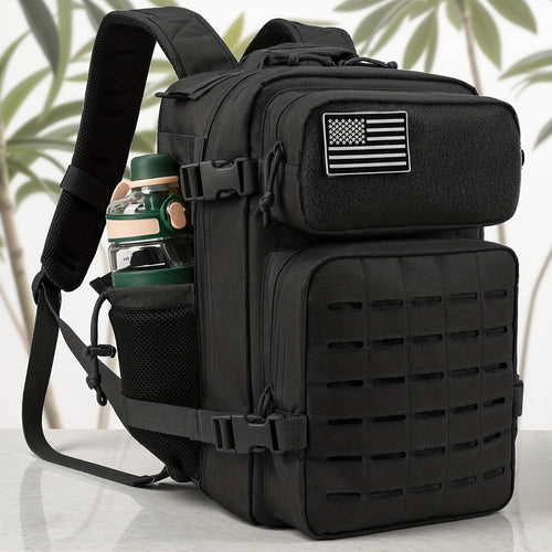 25L Tactical Backpack with Dual Cup Holders – MOLLE Hiking & Fitness Bag for Men & Women