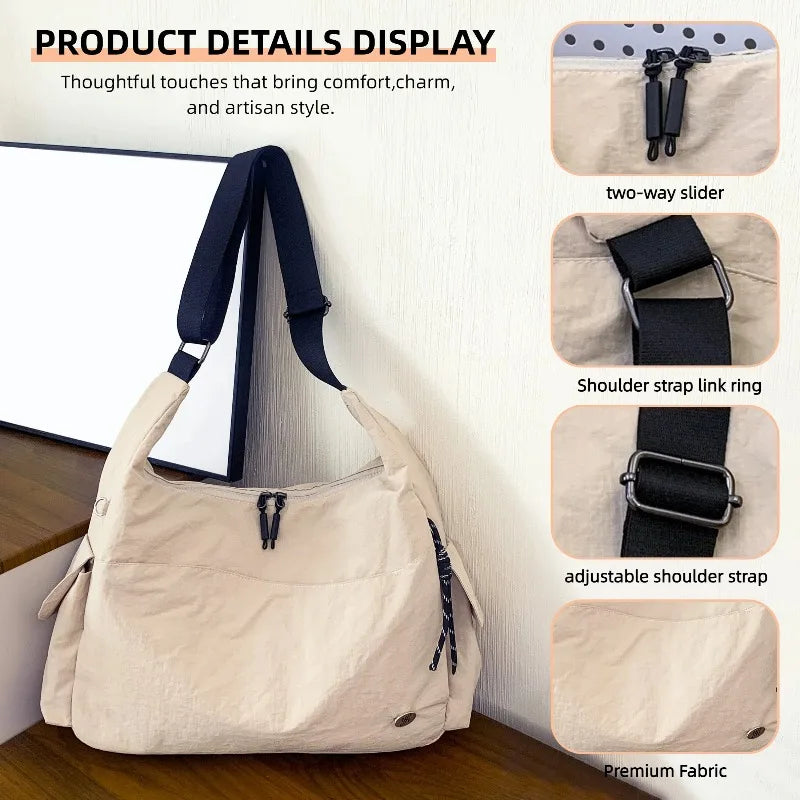 Hobo Shoulder Bag Women's Casual Multi-Pocket Sling
