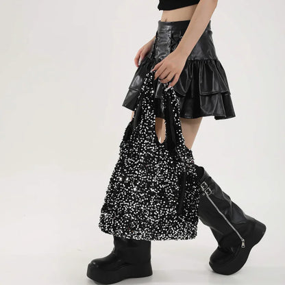 Sequin Tote Bag – Women's Slouchy Hobo Shoulder Handbag