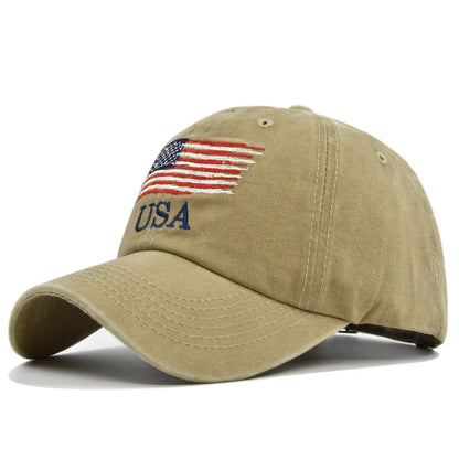 USA Flag Embroidered Baseball Cap – Unisex Tactical Cotton Hat